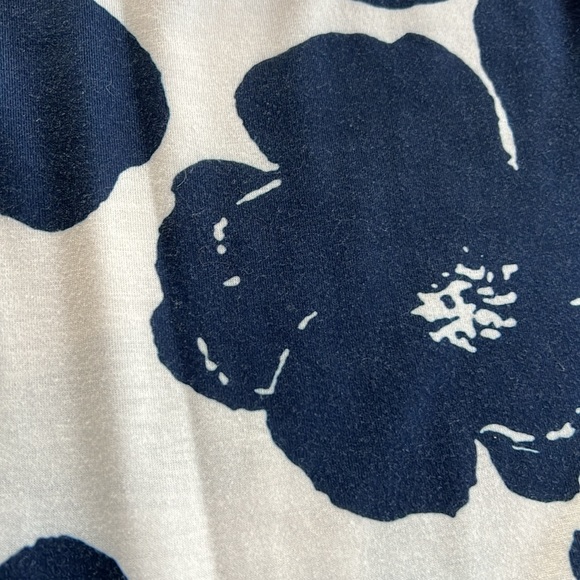 Size medium HuHot blue and white flowered cotton dress - Picture 3 of 3